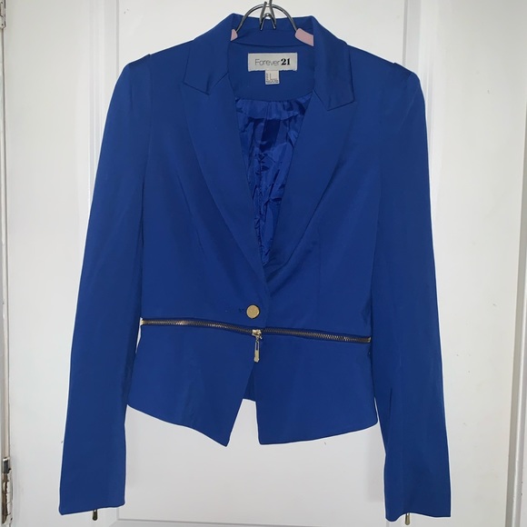 Royal Blue Convertible Style Blazer - Picture 1 of 5